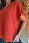 Conrad Cap Sleeve Tank Rust
